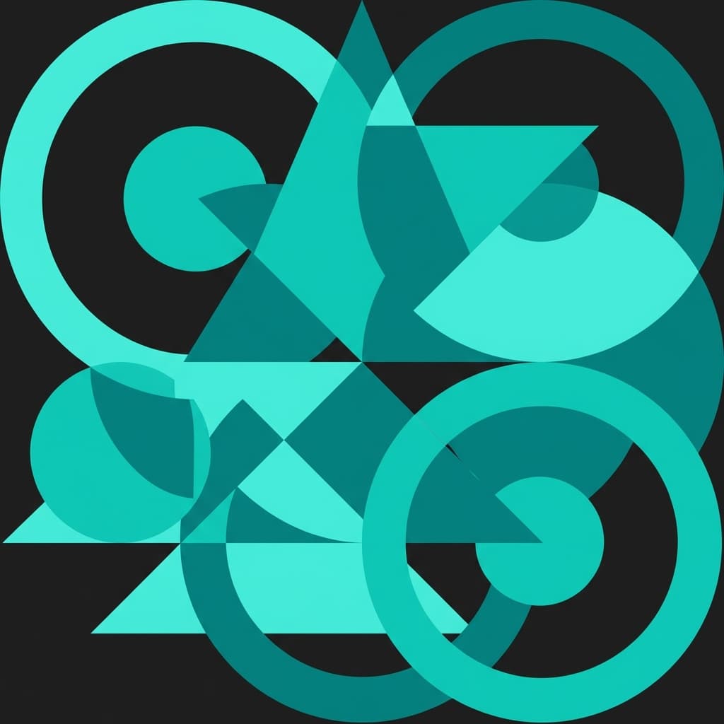 Geometric teal abstract avatar