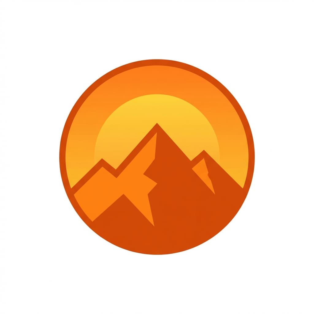 Mountain sunset abstract avatar